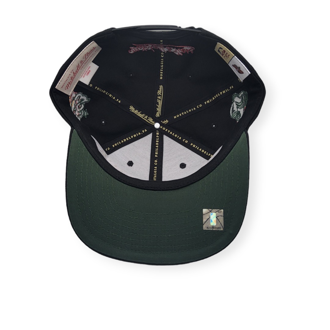 Mitchell & Ness Seattle Supersonics Drop It Black Adjustable Snapback Hat Cap