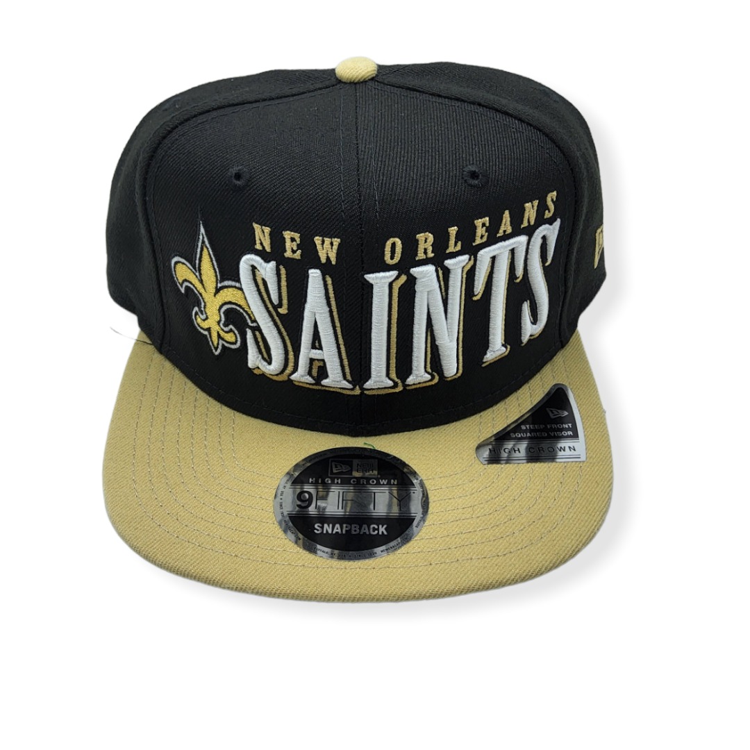 New Era New Orleans Saints 9Fifty Jumbo B1 High Crown Adjustable Snapback Hat Cap