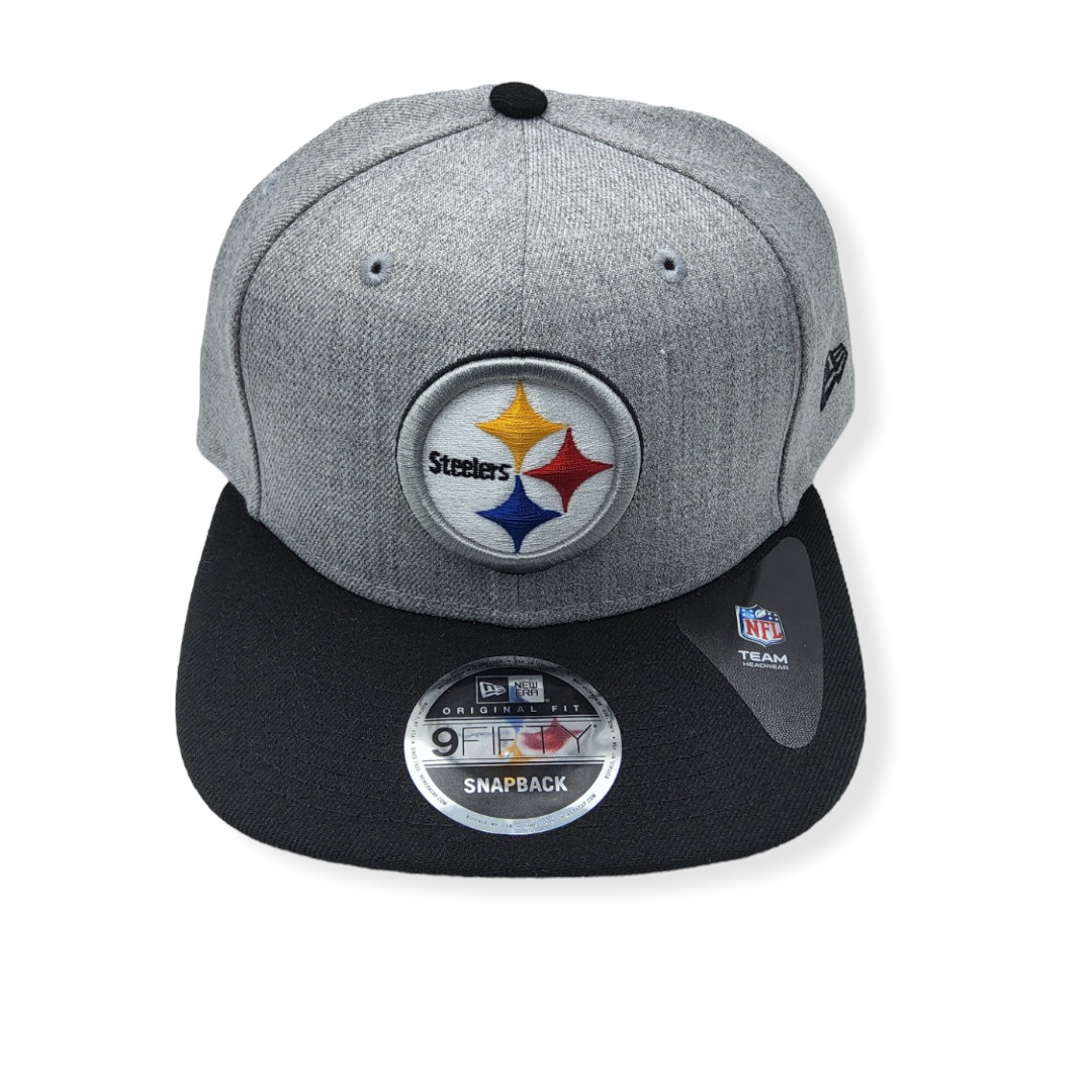 New Era Pittsburgh Steelers 9Fifty Heather Action Original Fit Adjustable Snapback Hat Cap