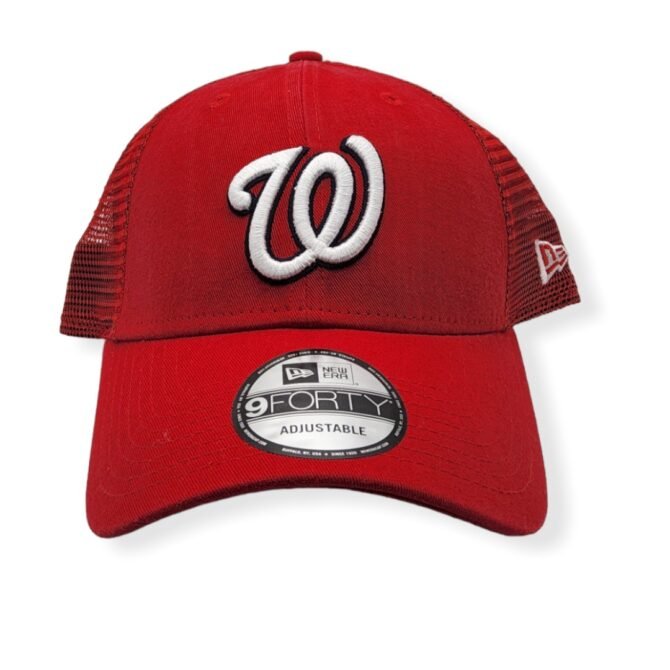 New Era Washington Nationals 9Forty Trucker Adjustable Strap Hat Cap
