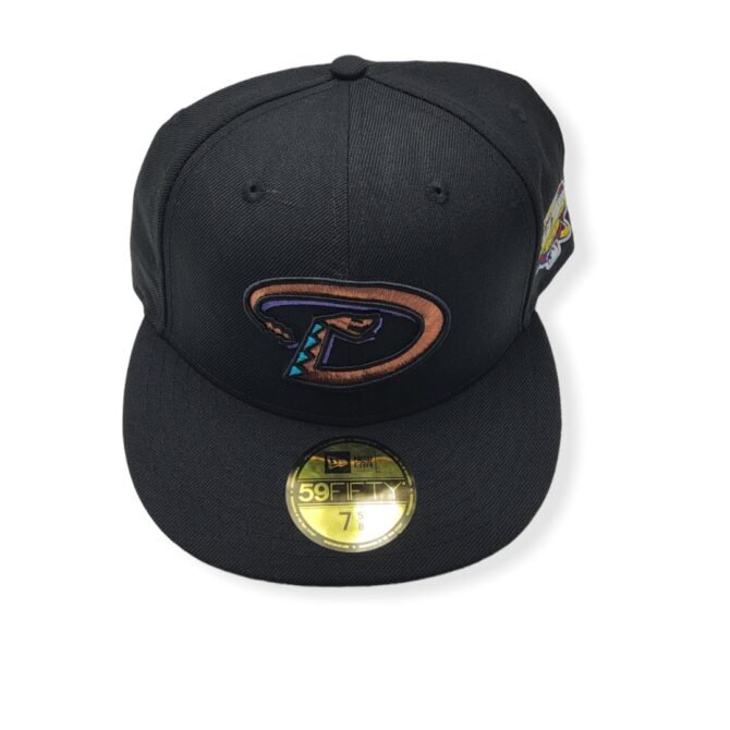 New Era Arizona Diamondbacks 59Fifty 2001 World Series Wool Black Fitted Size 7 5/8