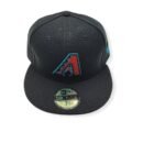 New Era Arizona Diamondbacks 59Fifty Basic Black Fitted Hat Cap Size 7 3/8