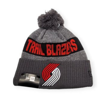 New Era Portland Trail Blazers Authentic 2016 Black/Grey/Red Sideline Sport Knit Beanie Cold Weather Hat