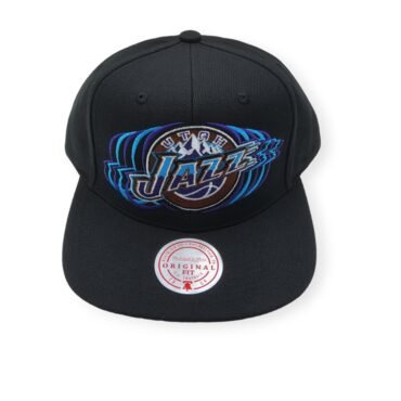 Mitchell & Ness Utah Jazz Team Vibes Black Adjustable Snapback Hat Cap