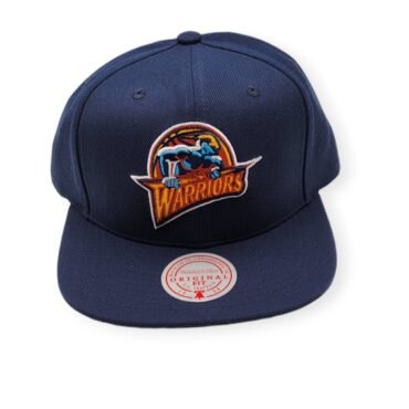 Mitchell & Ness Golden State Warriors Team Ground 2.0 Navy Adjustable Snapback Hat Cap