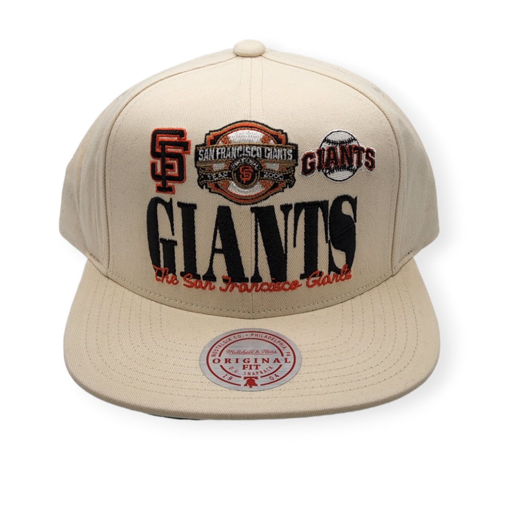 Mitchell & Ness San Francisco Giants Reframe Retro Coop Off White Adjustable Snapback Hat Cap