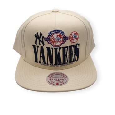 Mitchell & Ness New York Yankees Reframe Retro Coop Off White Adjustable Snapback Hat Cap