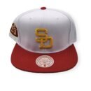 Mitchell & Ness San Diego Padres Hometown Coop White/Red Adjustable Snapback Hat Cap