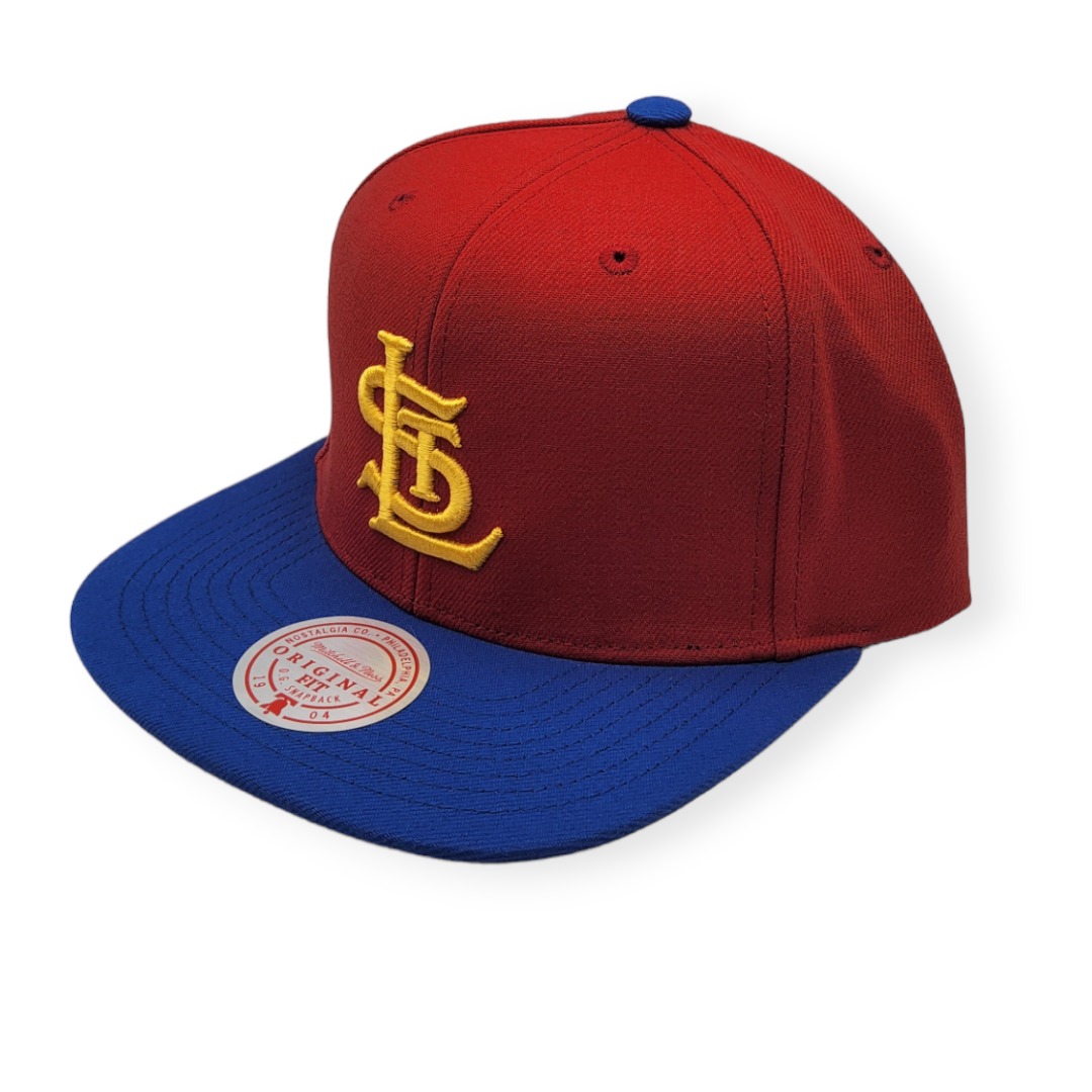 Mitchell & Ness St. Louis Cardinals Hometown Coop Red/Blue Adjustable Snapback Hat Cap