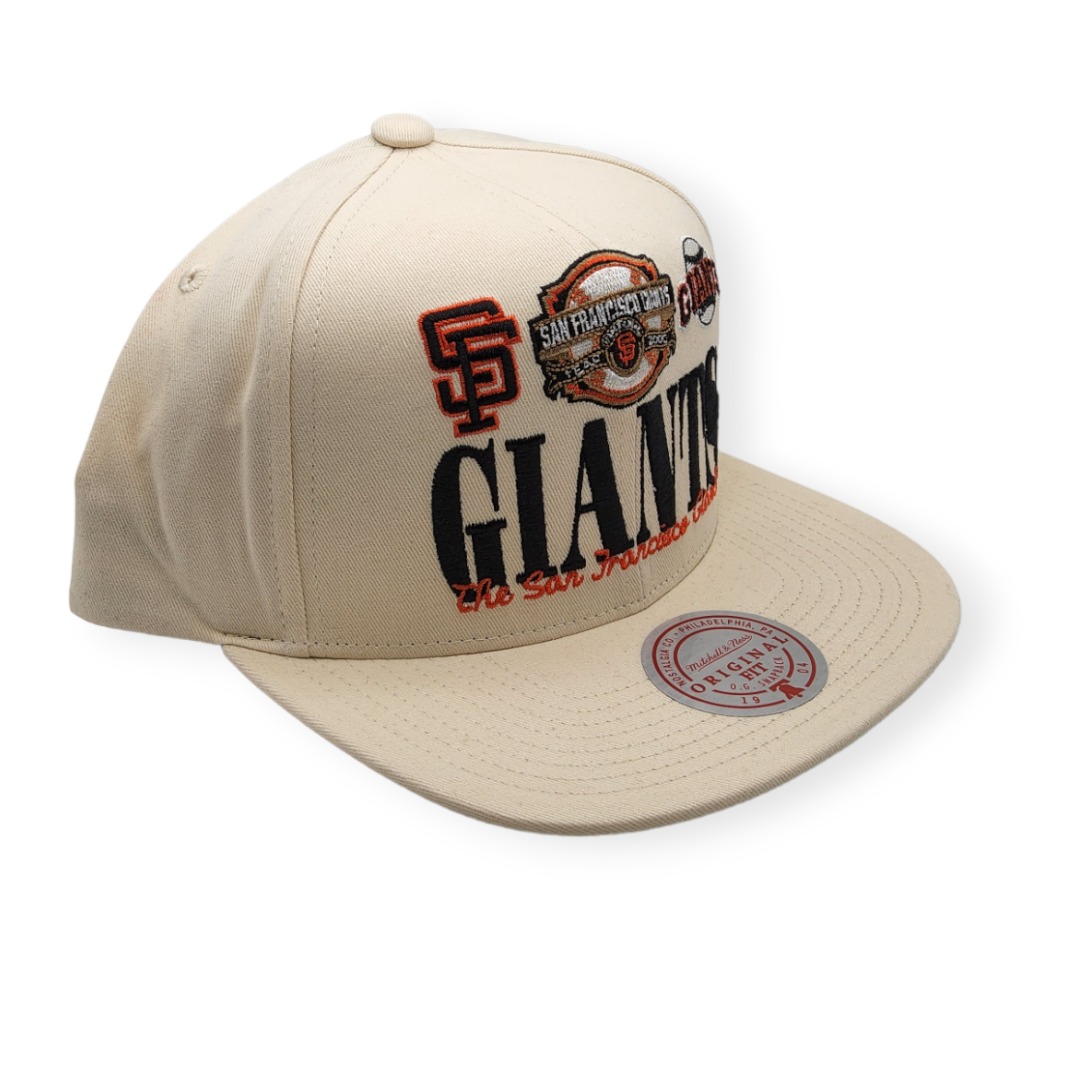 Mitchell & Ness San Francisco Giants Reframe Retro Coop Off White Adjustable Snapback Hat Cap
