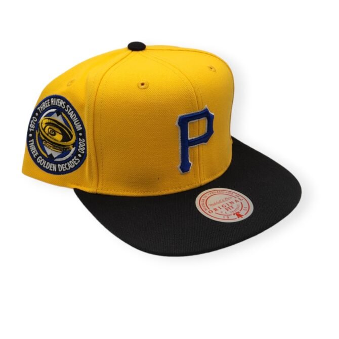 Mitchell & Ness Pittsburgh Pirates Hometown Coop Yellow/Black Adjustable Snapback Hat Cap