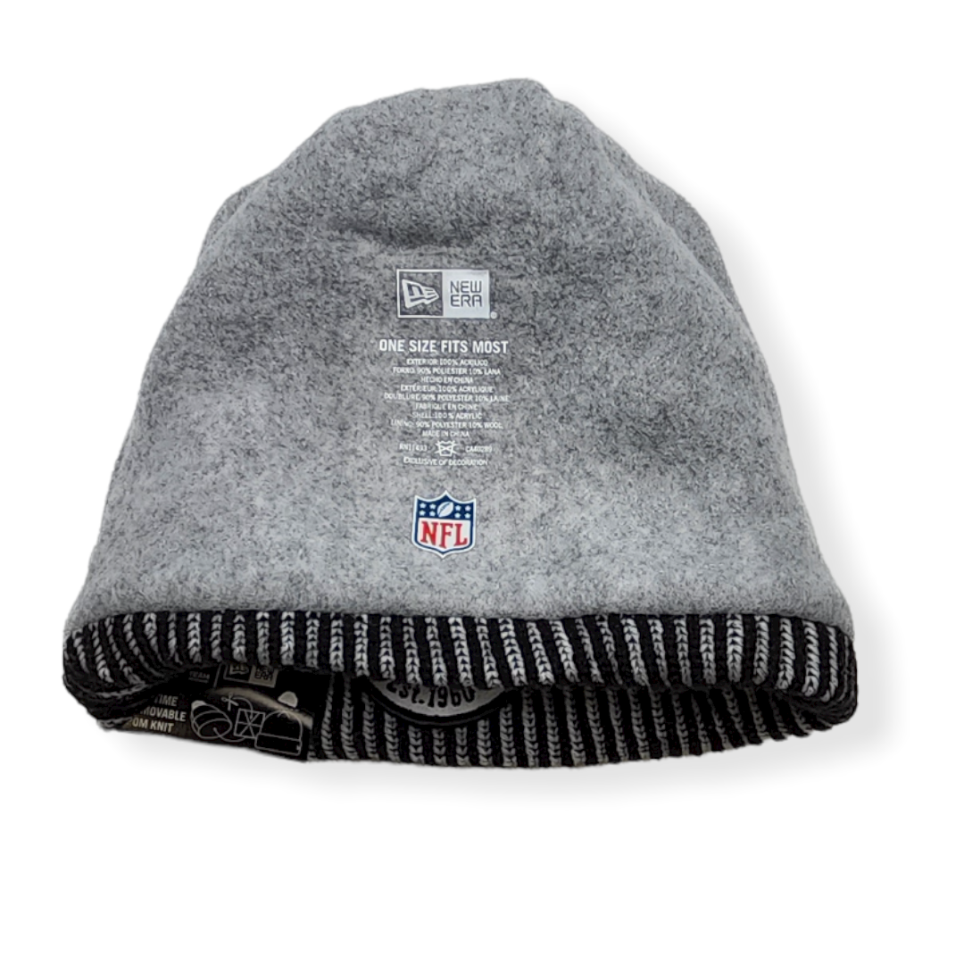 New Era New England Patriots Authentic 2019 Black & White Sport Knit Beanie Cold Weather Hat