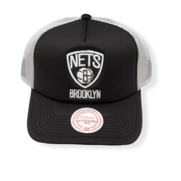 Mitchell & Ness Brooklyn Nets Off The Backboard Trucker Snapback Hat Cap