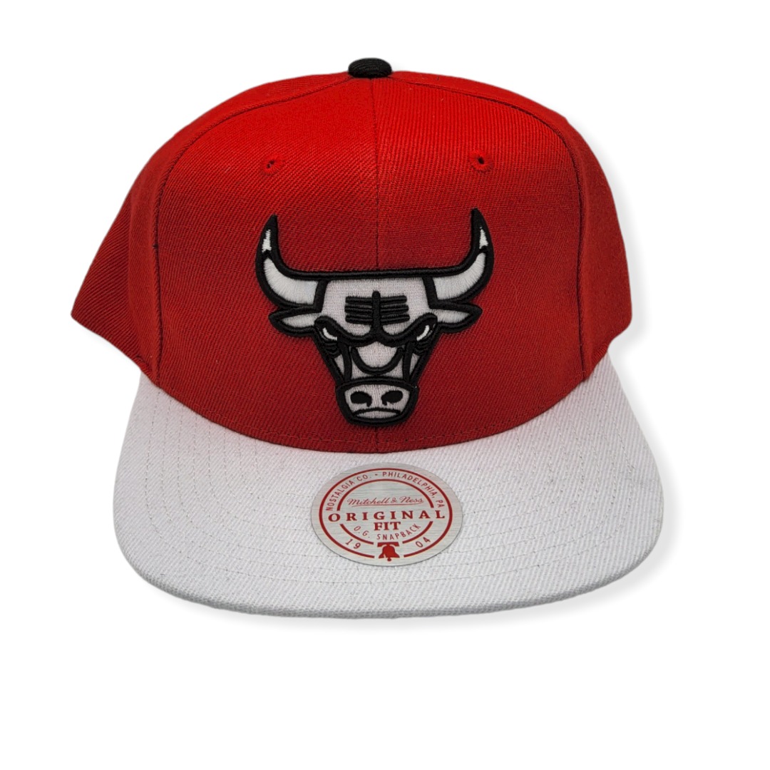 Mitchell & Ness Chicago Bulls Cardinal Red 2 Tone Adjustable Snapback Hat Cap