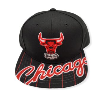 Mitchell & Ness Chicago Bulls Swingman Pop Hardwood Classics Black Adjustable Snapback Hat Cap