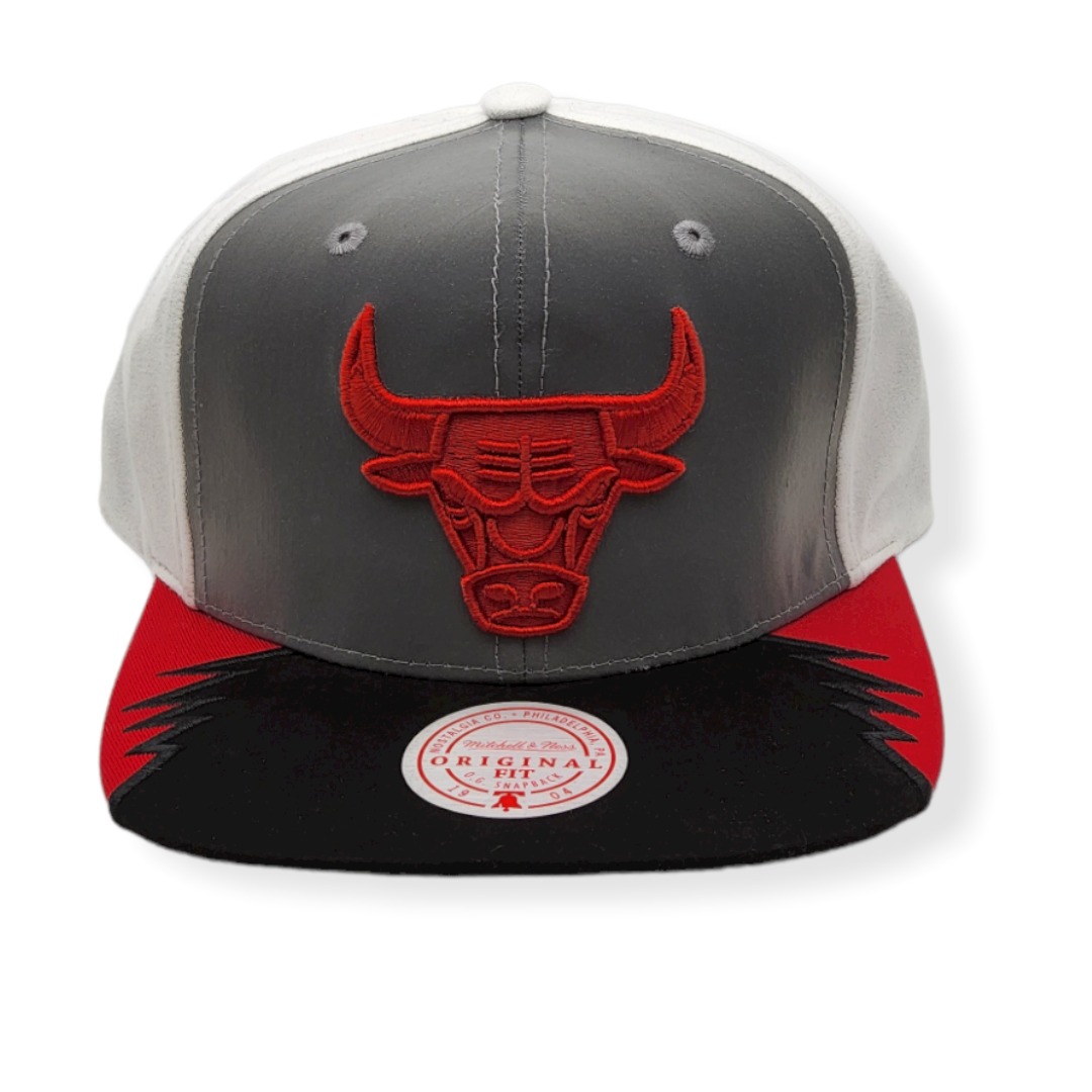 Mitchell & Ness Chicago Bulls Day 5 Grey/White Hardwood Classics Adjustable Snapback Hat Cap