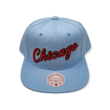 Mitchell & Ness Chicago Bulls Core Basic Hardwood Classics Light Blue Adjustable Snapback Hat Cap