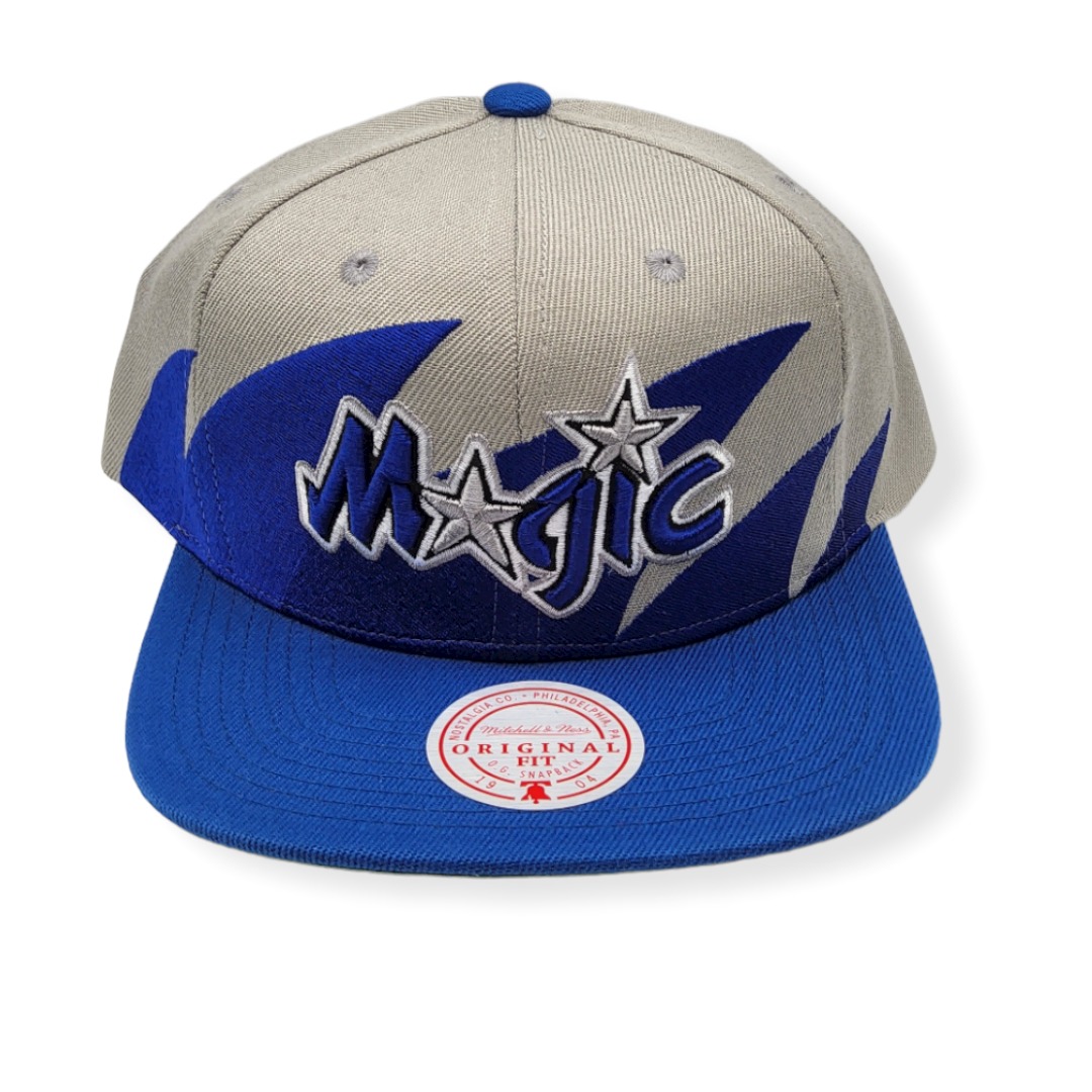 Mitchell & Ness Orlando Magic Sharktooth Grey/Blue Adjustable Snapback Hat Cap