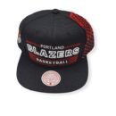 Mitchell & Ness Portland Trail Blazers Slash Halftone Adjustable Snapback Hat Cap