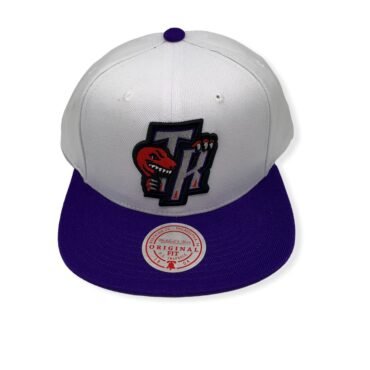 Mitchell & Ness Toronto Raptors Core Basic Hardwood Classics White/Purple Adjustable Snapback Hat Cap