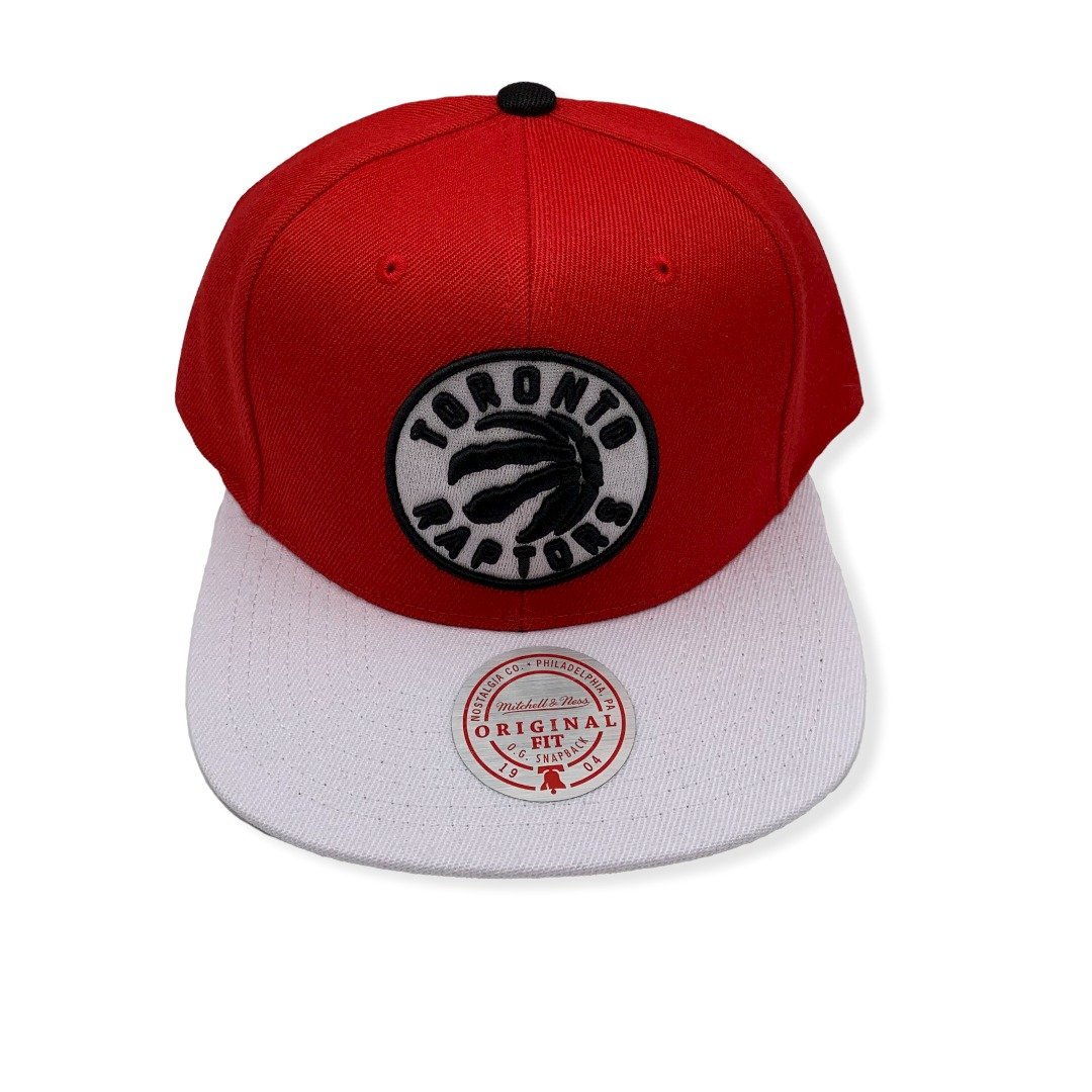 Mitchell & Ness Toronto Raptors Cardinal Red 2 Tone Adjustable Snapback Hat Cap