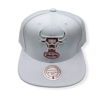 Mitchell & Ness Chicago Bulls White Out TC Pop Adjustable Snapback Hat Cap