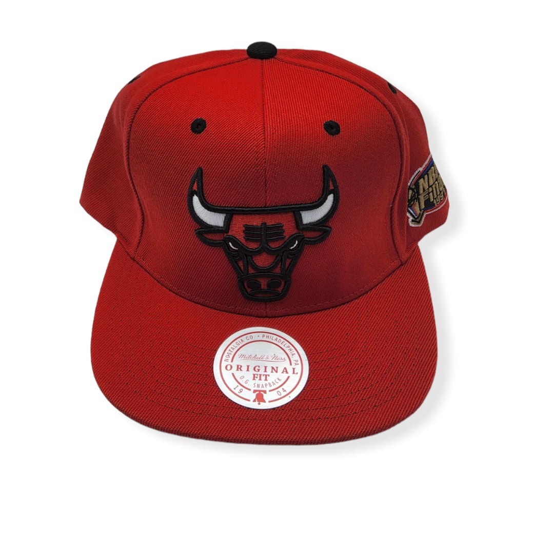 Mitchell & Ness Chicago Bulls The Champs 1997 Finals Red Adjustable Snapback Hat Cap