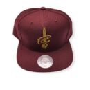 Mitchell & Ness Cleveland Cavaliers Wool Solid Adjustable Snapback Hat Cap