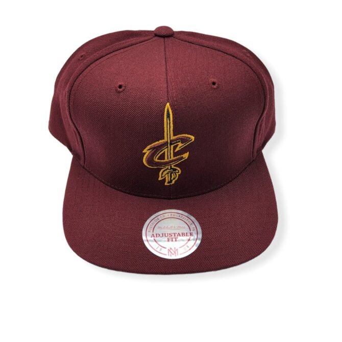 Mitchell & Ness Cleveland Cavaliers Wool Solid Adjustable Snapback Hat Cap