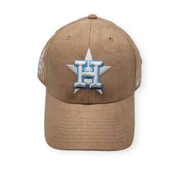 '47 Houston Astros MVP Cooperstown 2017 World Series Ballpark Suede Khaki/Blue Under Adjustable Snapback Hat Cap