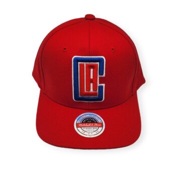 Mitchell & Ness Los Angeles Clippers Team Ground 2.0 Stretch Red Adjustable Snapback Hat Cap