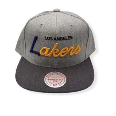 Mitchell & Ness Los Angeles Lakers Tri Pop Special Script Adjustable Snapback Hat Cap
