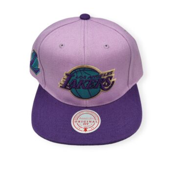 Mitchell & Ness Los Angeles Lakers Violet Views Adjustable Snapback Hat Cap