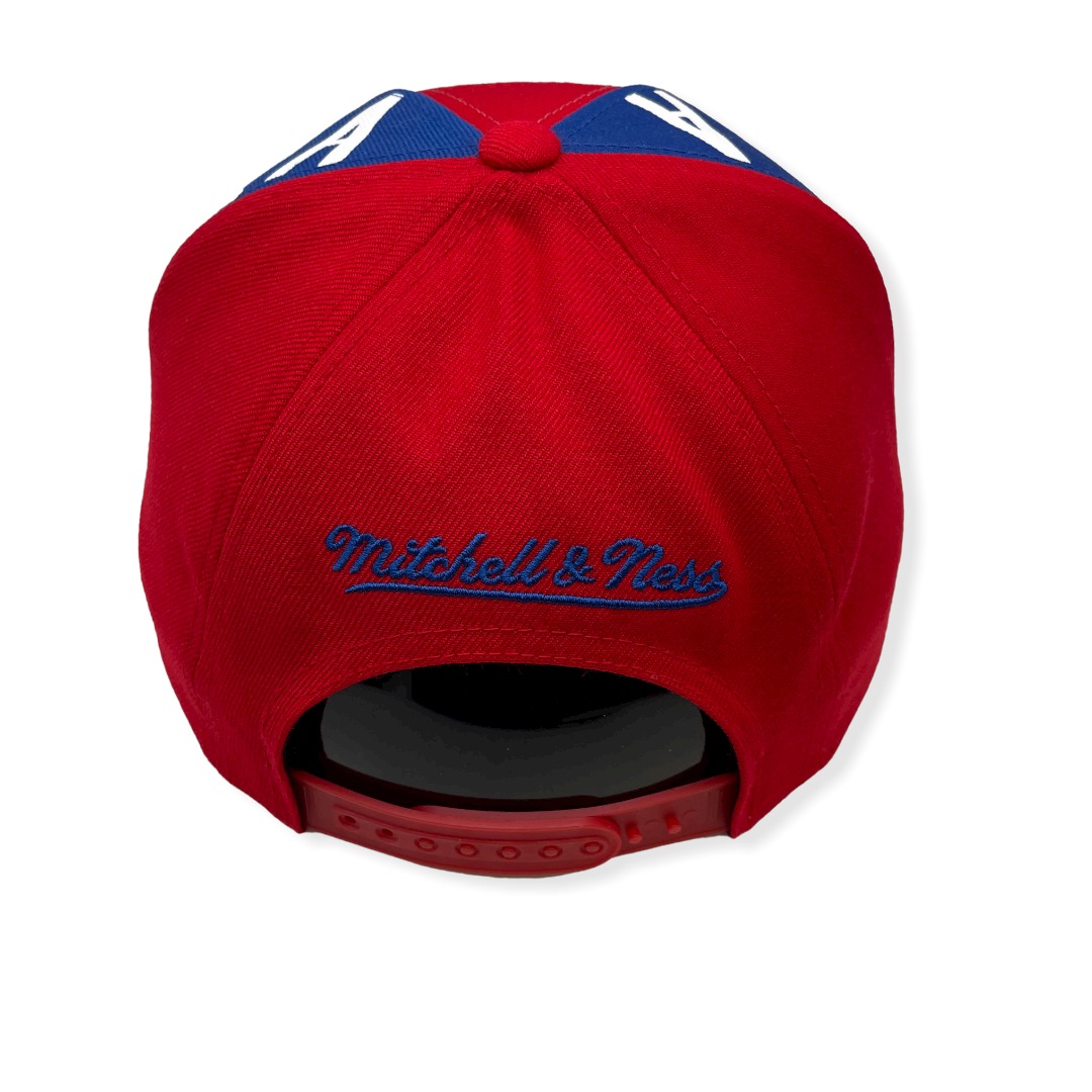 Mitchell & Ness Philadelphia 76ers Big Face Callout Hardwood Classics Adjustable Snapback Hat Cap