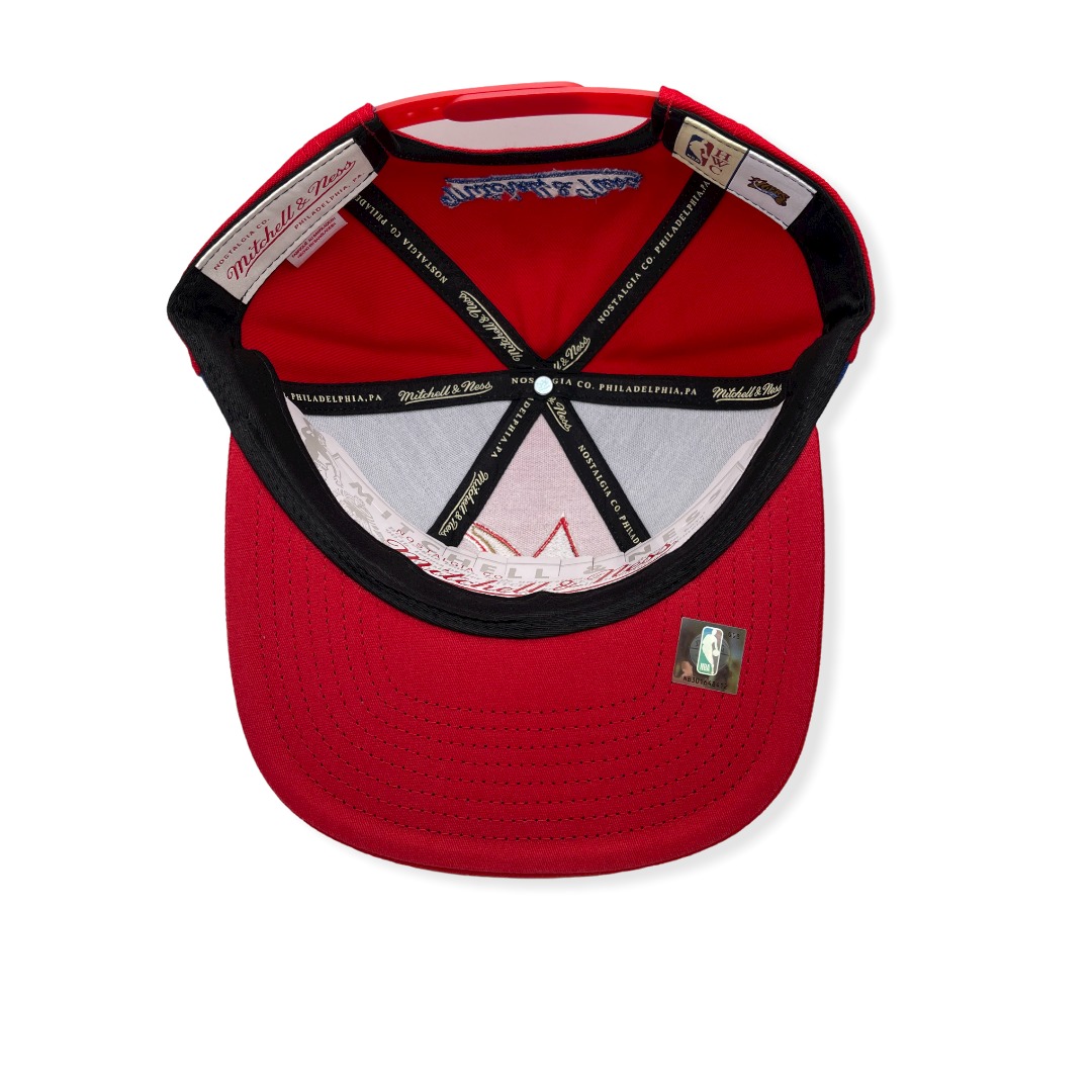 Mitchell & Ness Philadelphia 76ers Big Face Callout Hardwood Classics Adjustable Snapback Hat Cap
