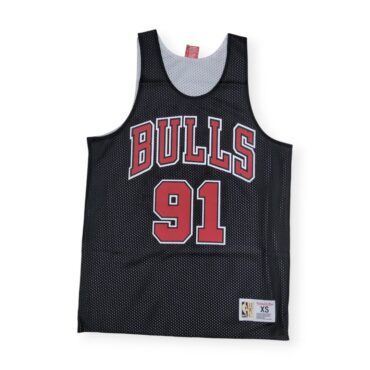 Mitchell & Ness Chicago Bulls Reversible Dennis Rodman Hardwood Classics Black Mesh Tank Size M