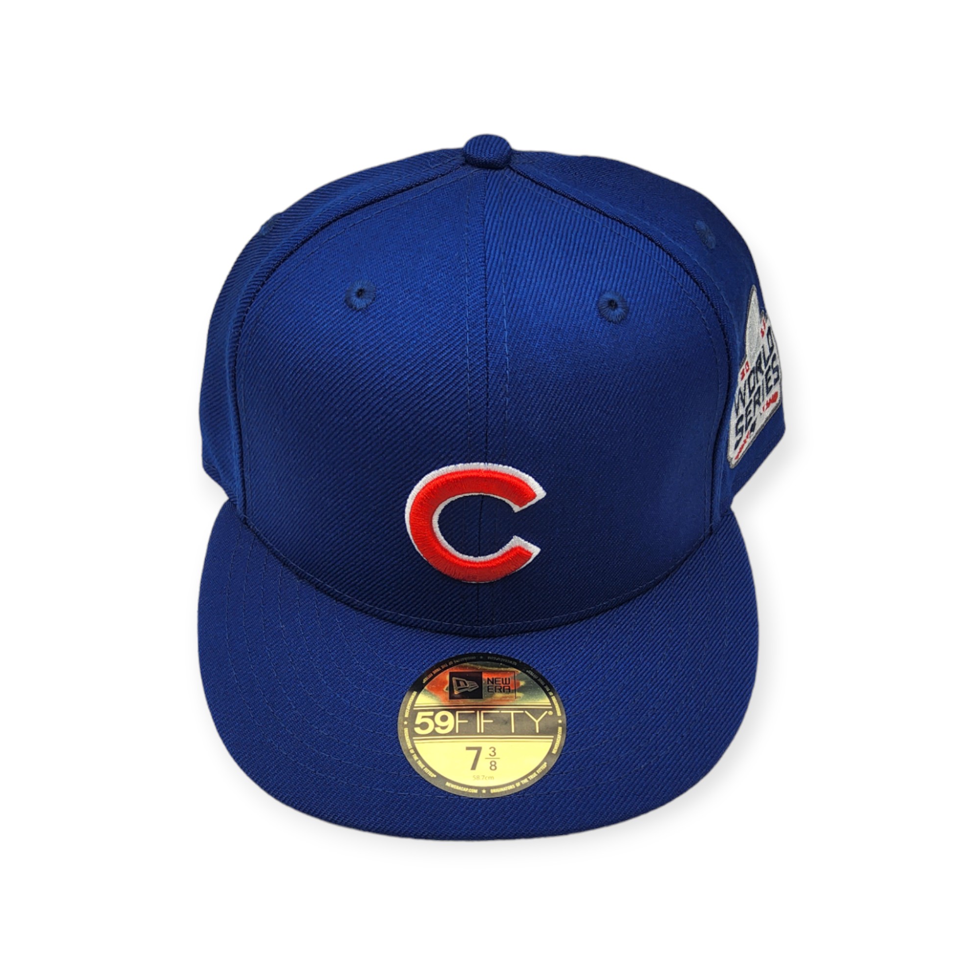 New Era Chicago Cubs 59Fifty 2016 World Series Wool Fitted Hat Cap Size 7 3/8