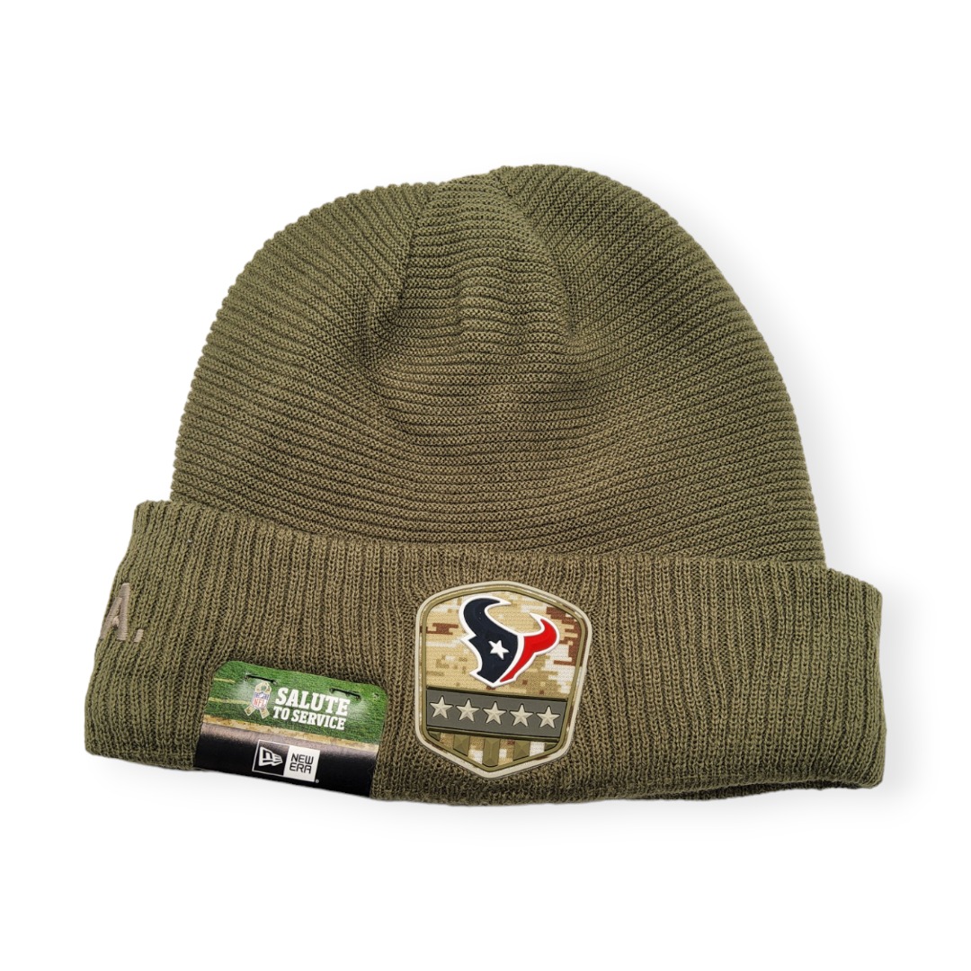 New Era Houston Texans Authentic 2019 Salute To Service Sport Knit Beanie Cold Weather Hat