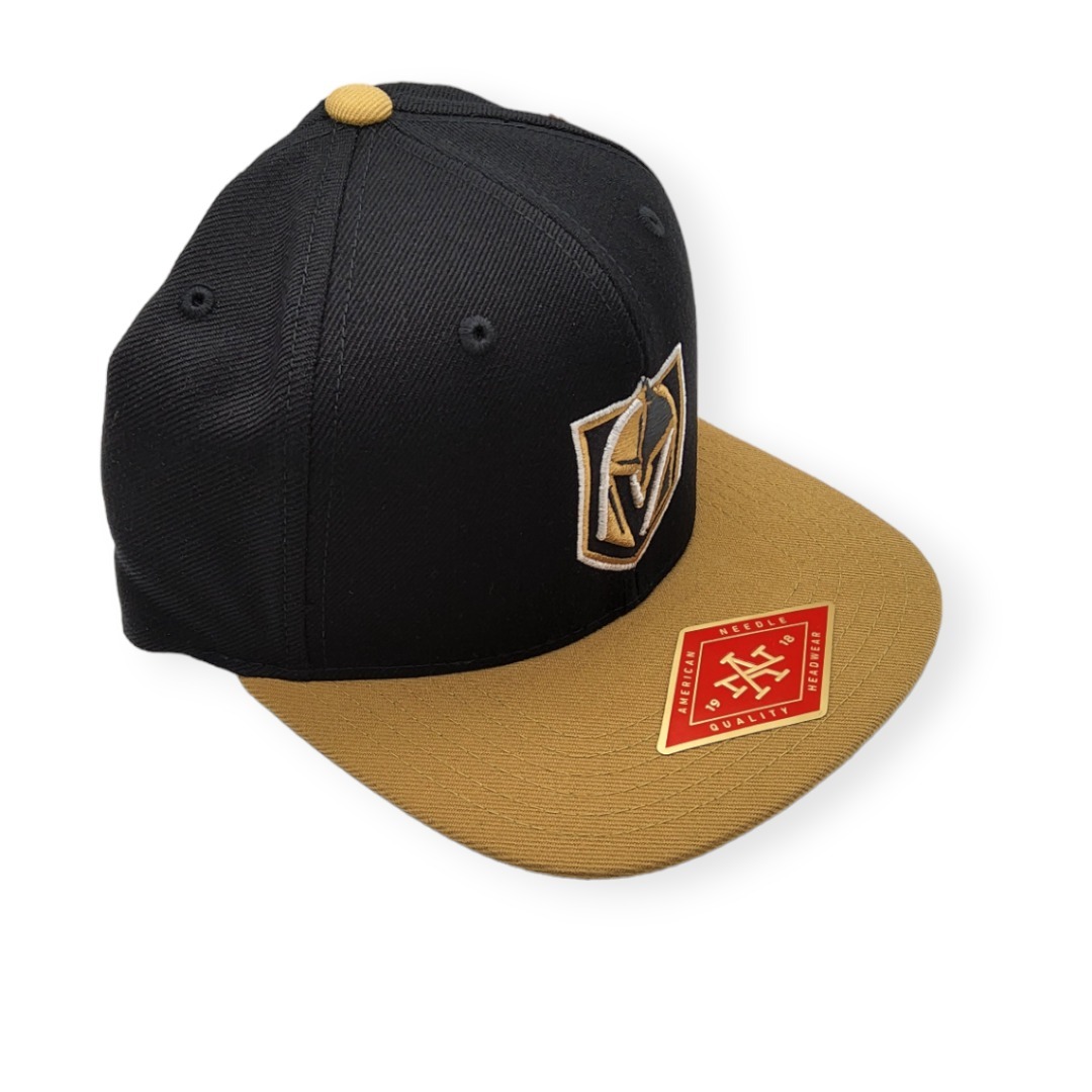 American Needle Vegas Golden Knights Blockhead Black/Gold Adjustable Snapback Hat Cap