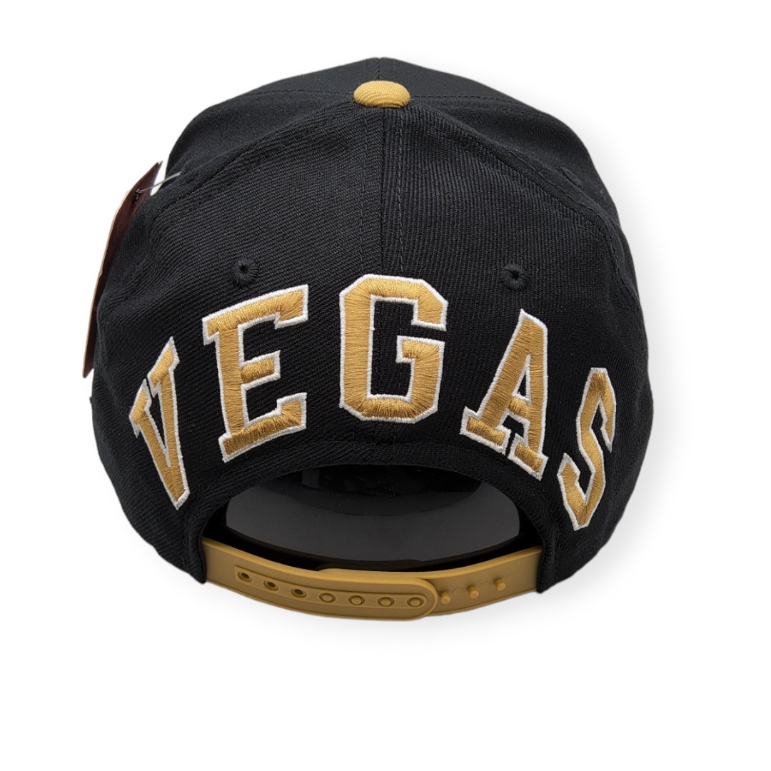 American Needle Vegas Golden Knights Blockhead Black/Gold Adjustable Snapback Hat Cap