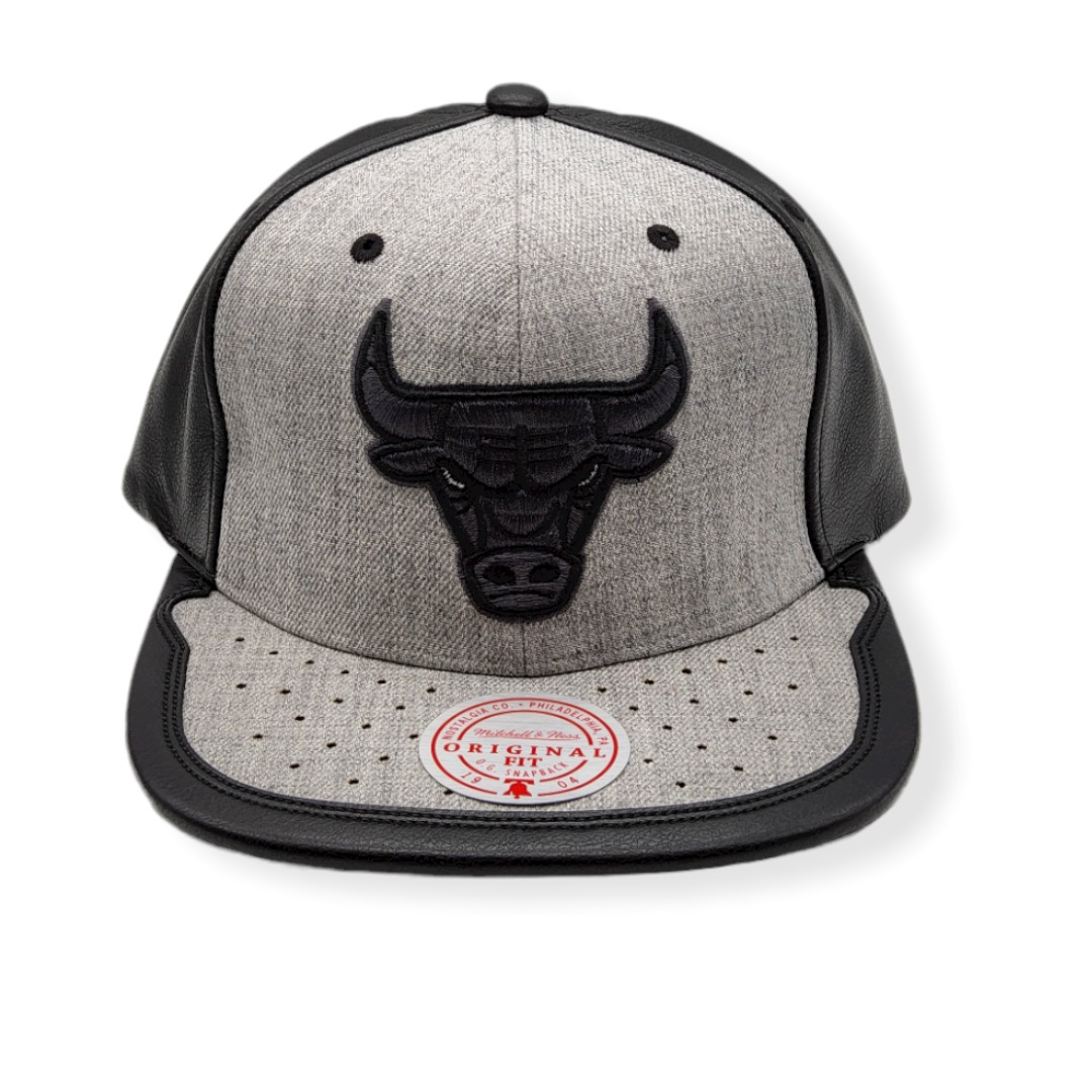 Mitchell & Ness Chicago Bulls Day One Grey Heather Adjustable Snapback Hat Cap