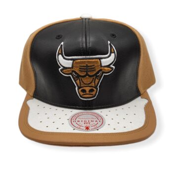Mitchell & Ness Chicago Bulls Day One Black/Sand Adjustable Snapback Hat Cap
