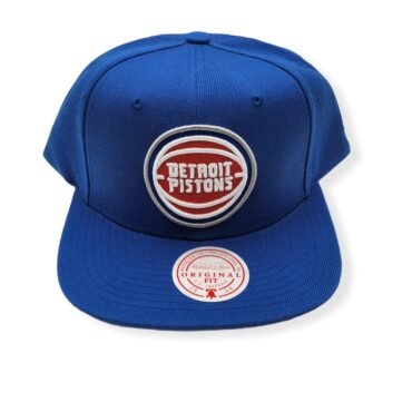 Mitchell & Ness Detroit Pistons Core Basic Blue Adjustable Snapback Hat Cap