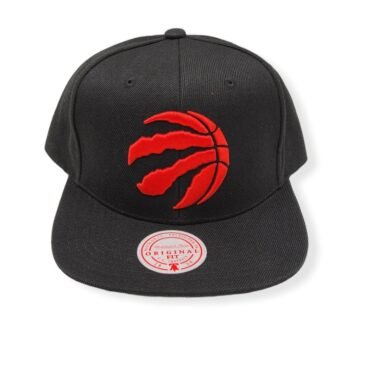 Mitchell & Ness Toronto Raptors Core Basic Black Adjustable Snapback Hat Cap