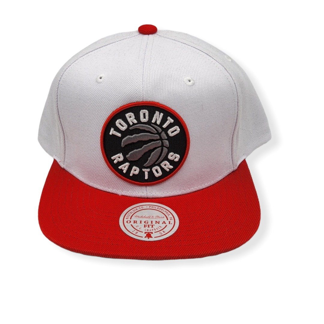 Mitchell & Ness Toronto Raptors Core Basic White/Red Adjustable Snapback Hat Cap