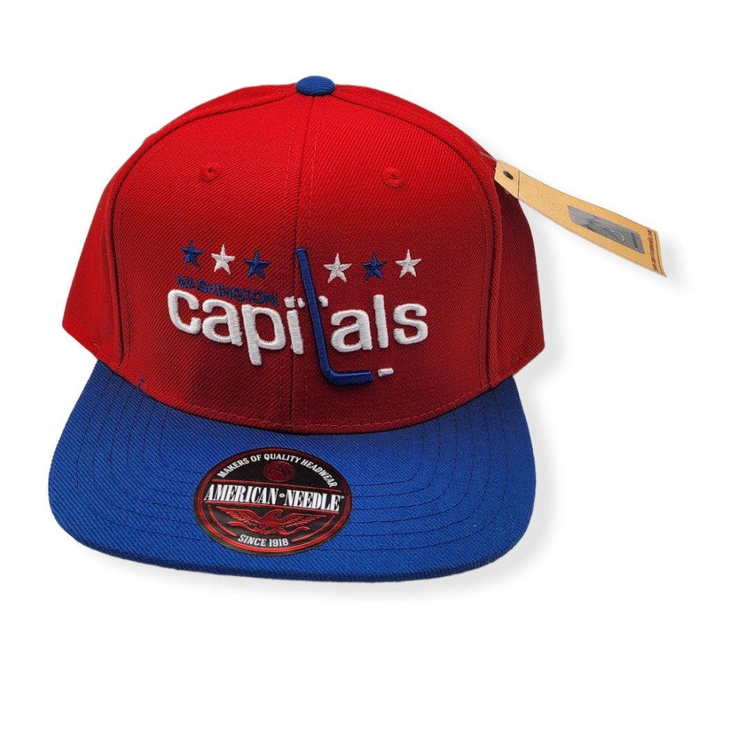 American Needle Washington Capitals 400 Series Replica Wool Red/Blue Adjustable Snapback Hat Cap