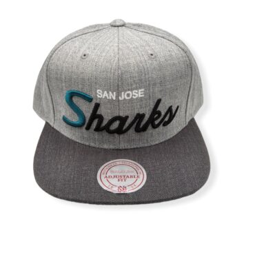 Mitchell & Ness San Jose Sharks Tri Pop Special Script Adjustable Snapback Hat Cap