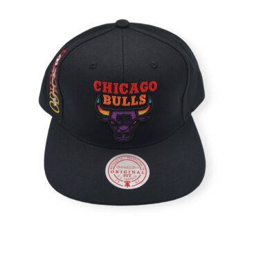 Mitchell & Ness Chicago Bulls High Grade Black Adjustable Snapback Hat Cap