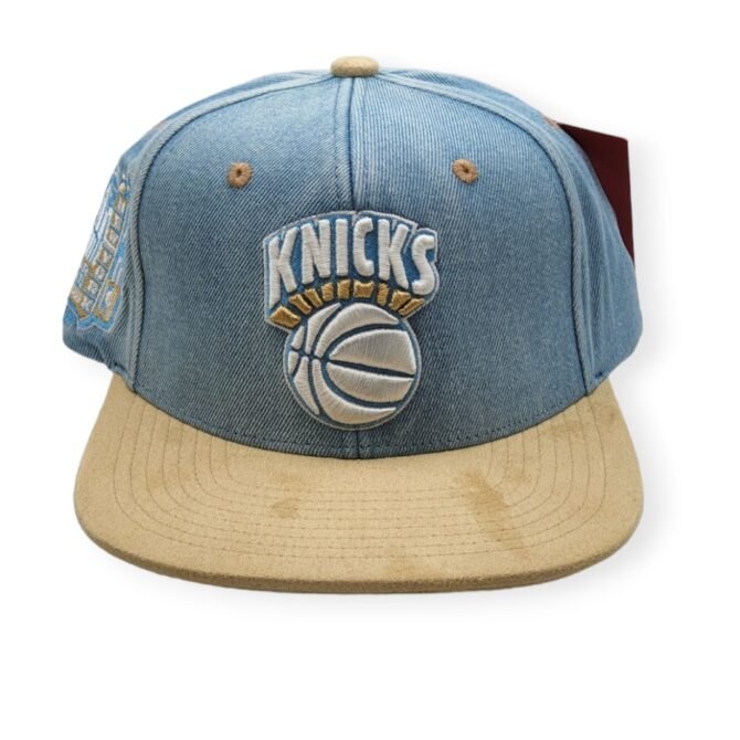 Mitchell & Ness New York Knicks Blue Jean Baby Hardwood Classics Adjustable Snapback Hat Cap