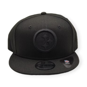 New Era Pittsburgh Steelers 9Fifty Black on Black Adjustable Snapback Hat Cap